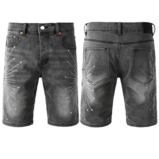 26SS vintage rhinestone sequin loose shorts
