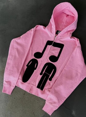 Retro zipper hooded sweater in 21st-century style