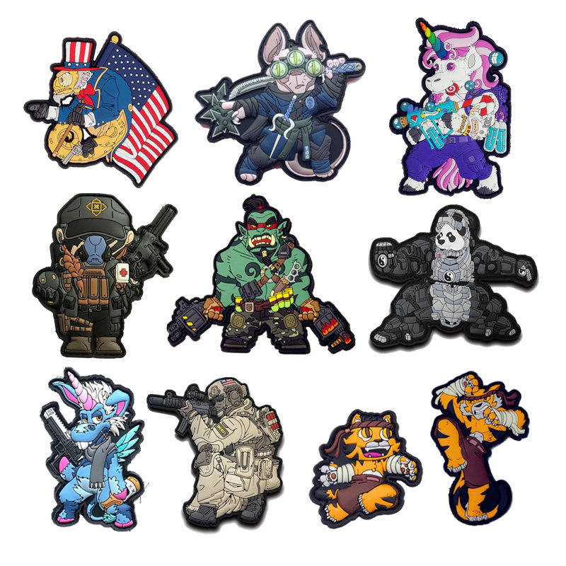 户外背包DIY创意魔术贴臂章军迷橡胶魔术贴个性战术肩章德国进口