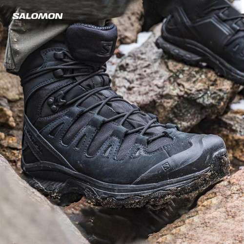 萨洛蒙军版户外登山徒步鞋QUEST 4D FORCES 2 中帮防水防滑作战靴