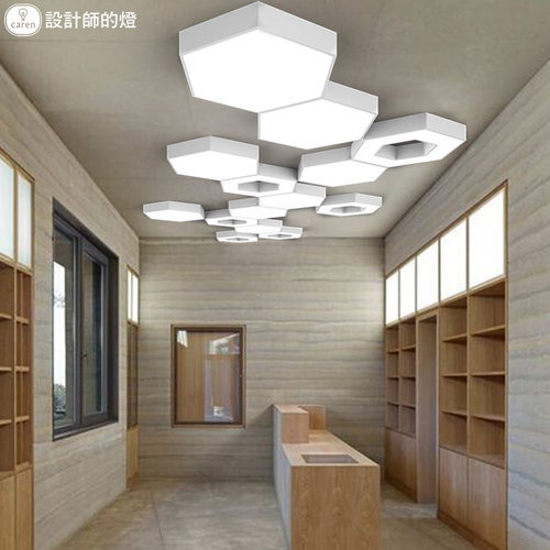设计师的灯创意北欧卧室灯简约现代客厅灯组合几何蜂窝LED吸顶灯