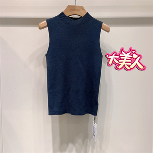 B2S2B210-439夏Banana Baby香蕉宝贝专柜小立领毛织背心上衣