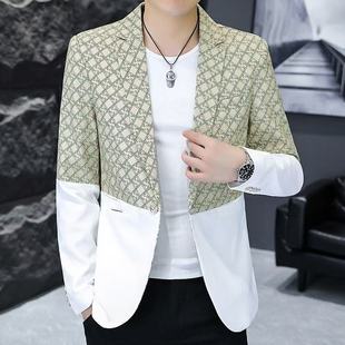 男士 修身 西服韩版 休闲外套男装 单西服上衣男 潮流小西装 2025春秋季