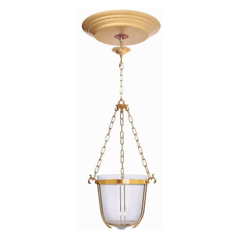 寺庙佛堂大型大殿长明供灯升降吊灯吸顶纯铜玻璃液体酥油灯长明灯