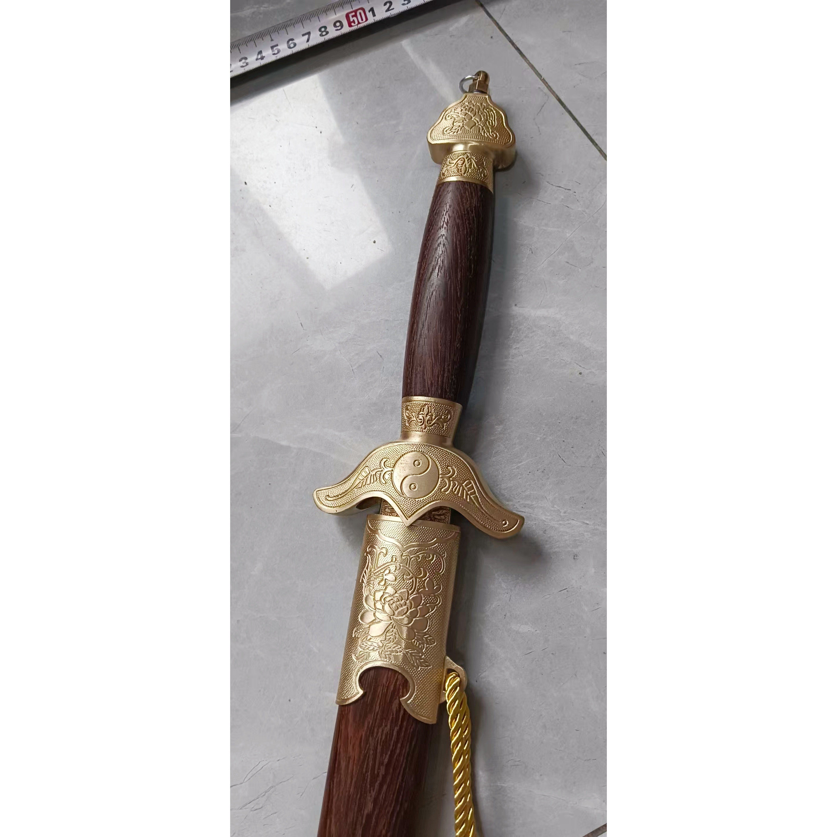 龙泉刀剑晨练武术剑牡丹太极剑软剑 未开刃
