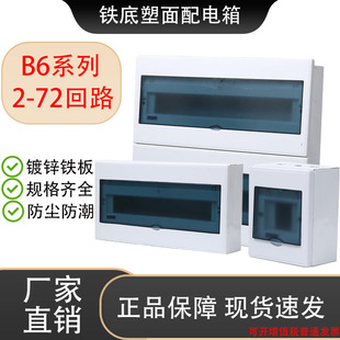 B6系列家用暗装配电箱明装强电箱PZ30空气开关2-72回路铁底塑面