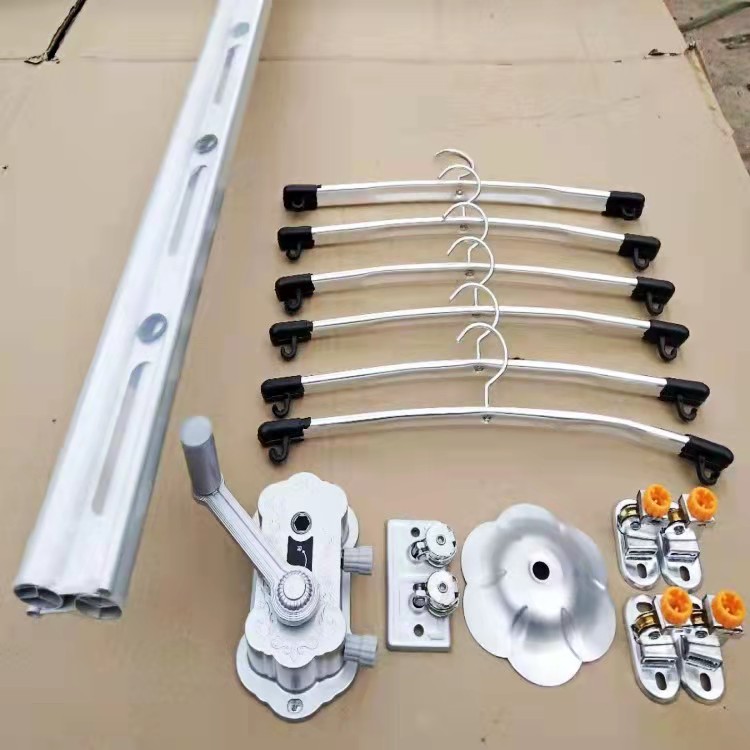 手动双杆式加厚内阳台升降晾衣架