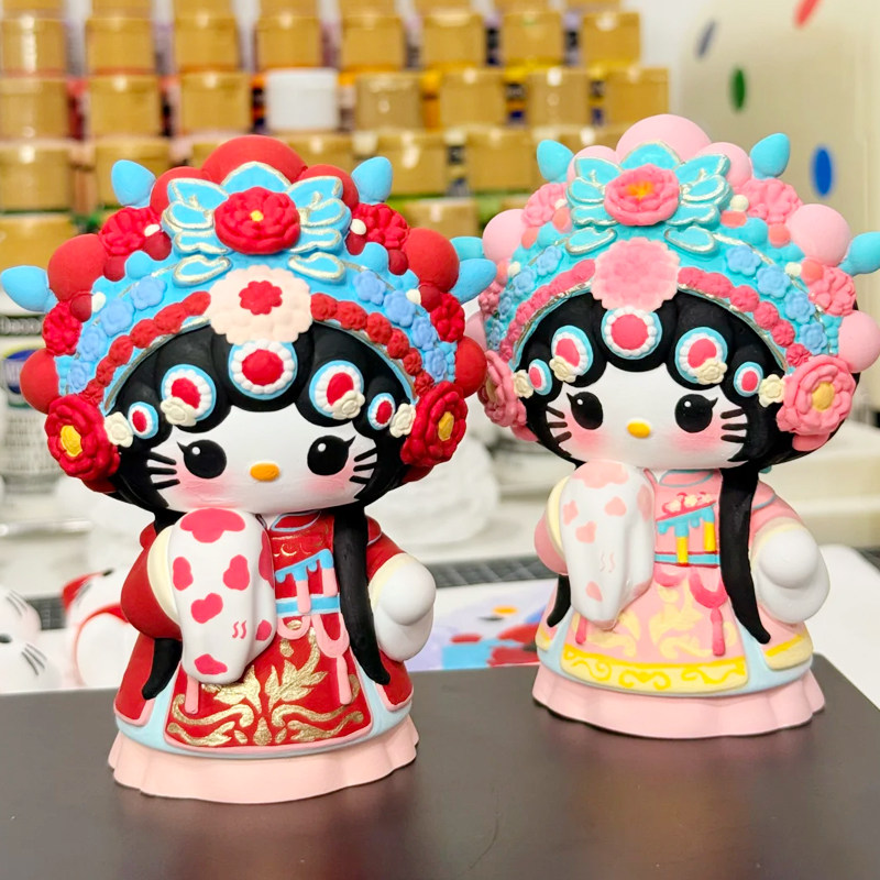 京剧KT猫大号石膏娃娃涂色Hello Kitty猫凯蒂猫摆件diy存钱罐白胚,玩具/童车/益智/积木/模型,白模填色/模具彩绘/石膏娃娃,淘宝优惠券,粉丝福利购,淘宝优惠卷
