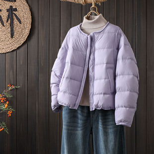 2025年新国标冬季90%白鸭绒保暖外套加厚保暖蓬松保暖简约羽绒服