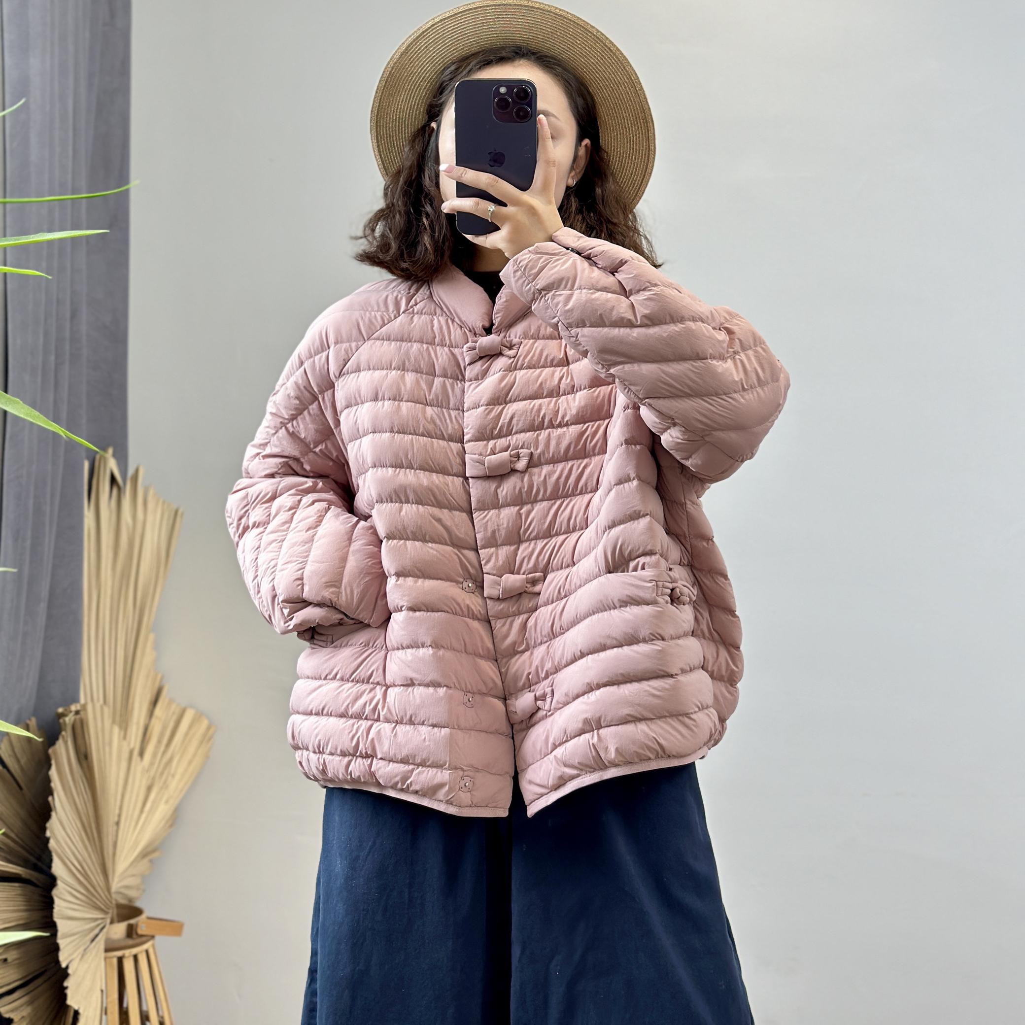 2024冬季新款文艺复古轻薄羽绒服
