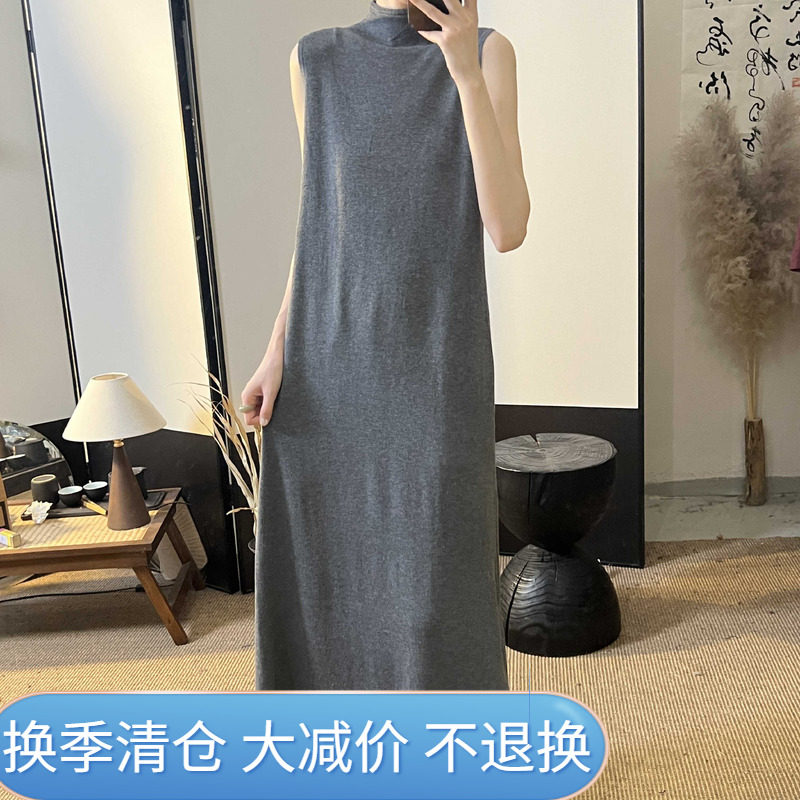 法式优雅针织马甲连衣裙