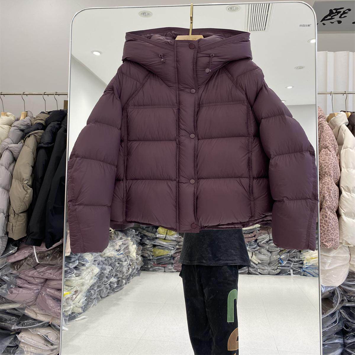 原创新国标90白鸭绒磁吸扣短款