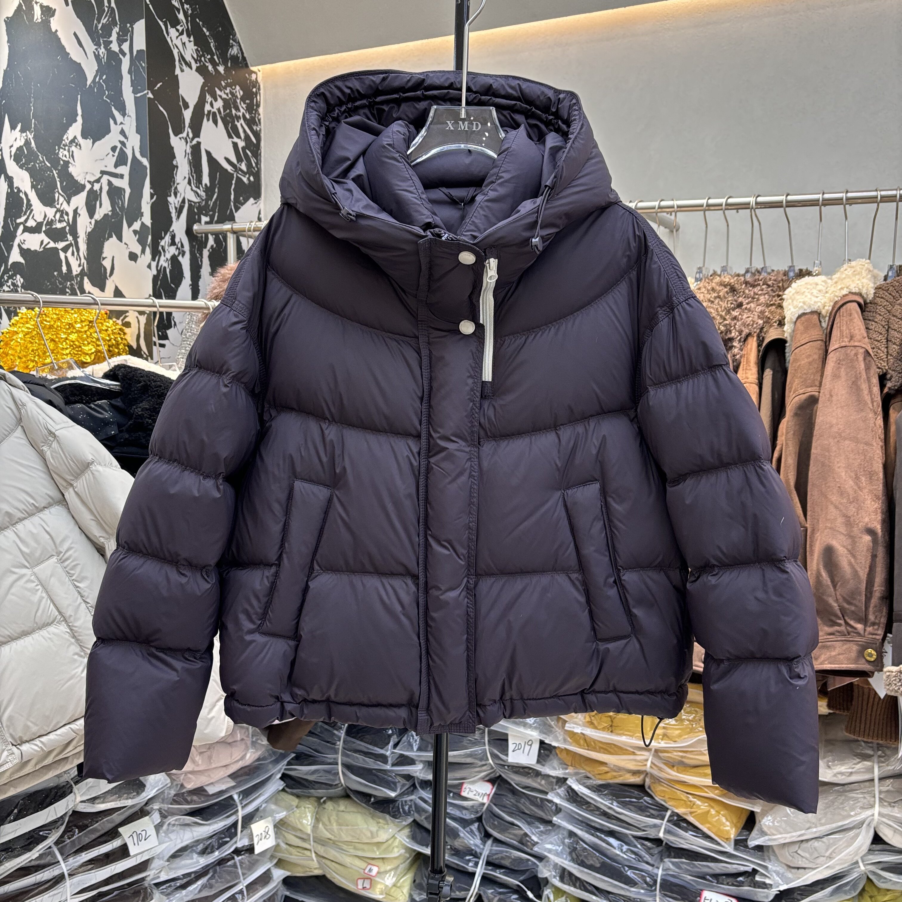 文艺原创新款韩系撞色拉链连帽羽绒服女2025冬季新款小个子厚外套,女装/女士精品,羽绒服,淘宝优惠券,粉丝福利购,淘宝优惠卷