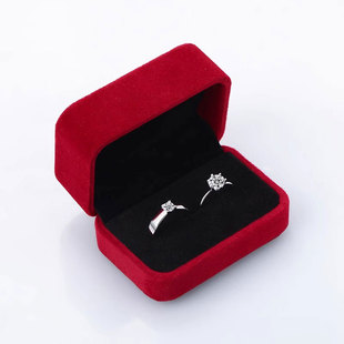 结婚对戒仿真一对婚礼现场用婚戒情侣戒指活口可调节求婚假钻戒子