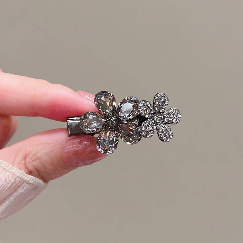 韩国复古高级感水晶钻发夹甜美气质水钻花朵边夹鸭嘴夹女刘海夹,饰品/流行首饰/时尚饰品新,发饰,淘宝优惠券,粉丝福利购,淘宝优惠卷