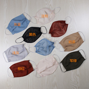 加大尺寸23*16cm 单层真丝口罩薄款男女桑蚕丝乔其超透气双层