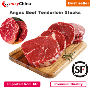 130g*8 Pcs Australian Angus Beef Tenderloin Steaks Grain-Fed