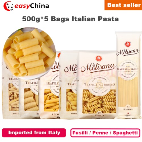 500g*5 Bags Pasta Spaghetti Penne Fusilli Rigatoni