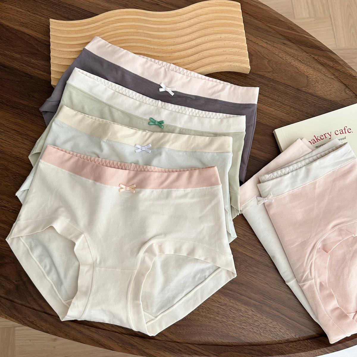 加大码少女撞色60支长绒棉A类婴儿棉纯棉内裤女抑菌裆中腰全棉5A