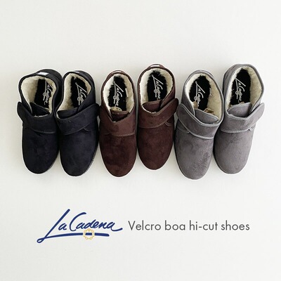 日本代购直邮LA CADENA魔术贴中帮仿羊毛短款蟒蛇靴女西班牙制