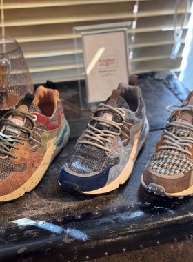 日本直邮山雾花野FLOWER Mountain YAMANO3哈里斯花呢编织运动鞋