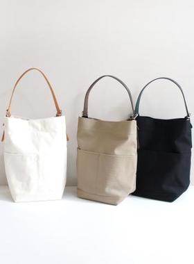 日本代购tideway ALBERTON DUCK单肩手提帆布包百搭白领日常皮带