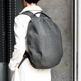 日产代购直邮ateliers PENELOPE Cocoon茧型帆布双肩包便携耐用L