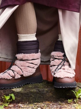 日本包直邮suicoke BOWER TRab HI FUR毛绒女款雪地靴保暖防滑