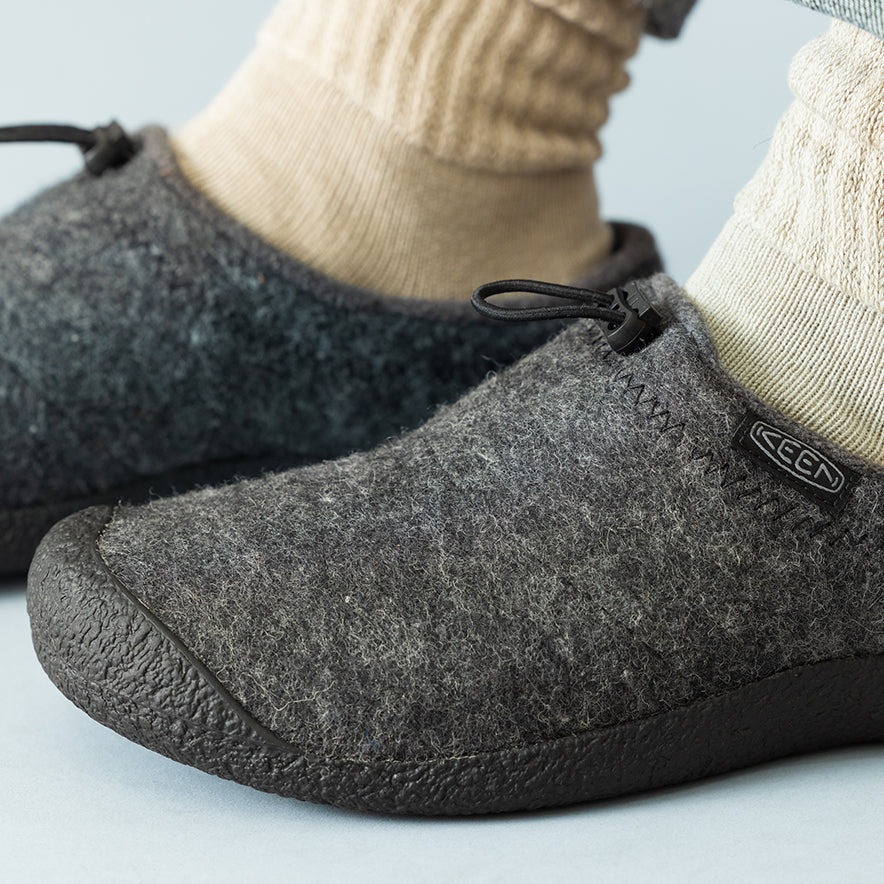 日本代购直邮KEEN HOWSER III SLIDE拖鞋一脚蹬休闲居家鞋绒纤维