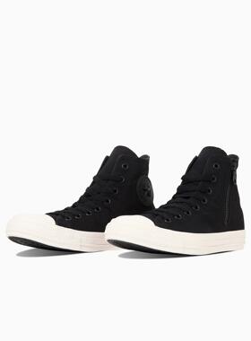 折扣日本包直邮ALL STAR STUDSPATCH MB Z亚光黑限定拉链帆布鞋