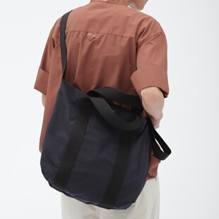 日本包直邮日本制MHL.WORN NYLON CANVAS棉质尼龙单肩手提休闲包