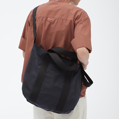 日本包直邮日本制MHL.WORN NYLON CANVAS棉质尼龙单肩手提休闲包