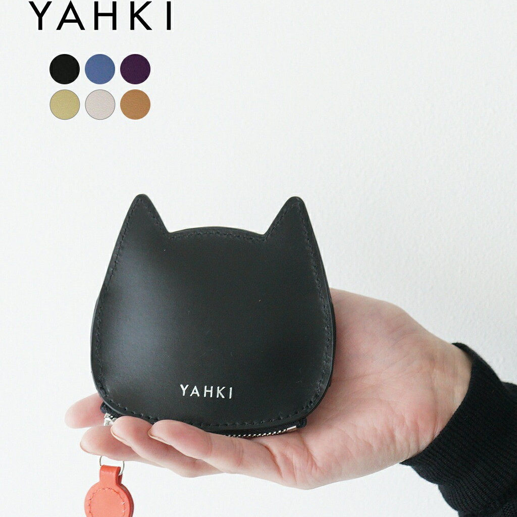日本代购直邮YAHKI SMALL LEATHER GOODS猫型皮质零钱包挂件包