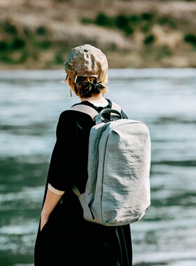 日本代购直邮nizyukano FUKUI SIWA日本制尼龙超轻双肩通勤包M号