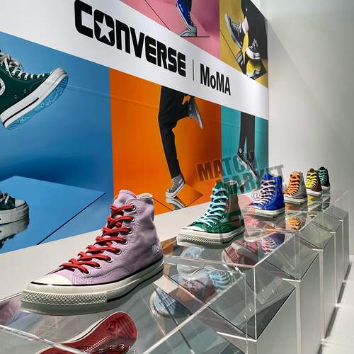日本代购直邮CONVERSE ALL STAR LGCY HI联名MoMA限定高帮帆布鞋