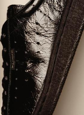 日本制代购直邮patrick QUEBEC-RK BLK和哑光皱纹牛皮商务休闲鞋