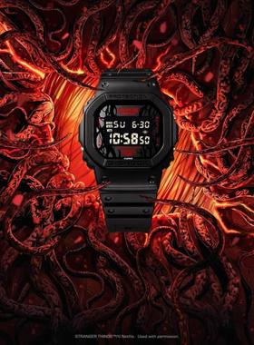 日本代购直邮CASIO联名奇怪物语DW-5600STT-1JR复古数字石英表