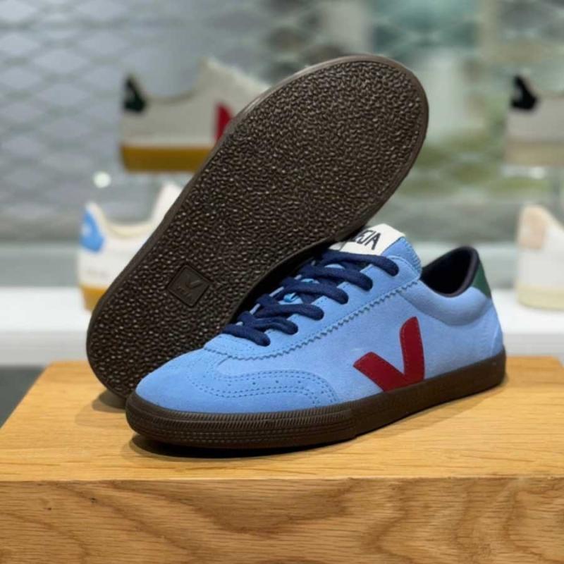 日本代购直邮巴西制VEJA VOLLEY休闲麂皮休闲运动德训鞋红标蓝底