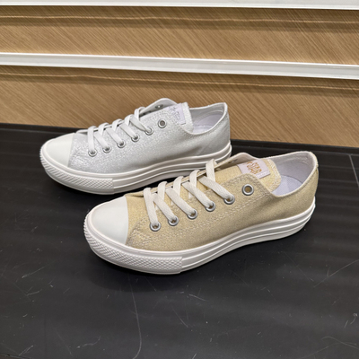 日本代购直邮匡威converse LIGHT PLTS SHINYCANVAS闪粉板鞋女款