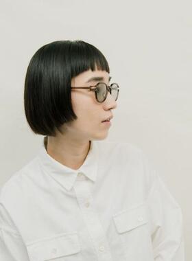 日本代购直邮CIQI PIET HEIN EEK合作HEIN棕灰色二曲面太阳镜