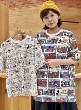 日本代购直邮BEAMS CHAMPION别注老鼠卡通图案棉制短袖T恤女款