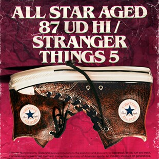 日本代购直邮converse ALL STAR AGED 87 UD HI怪奇物语皮高帮鞋