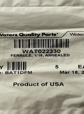 Waters沃特世卡套Wat022330 5/ 1/16