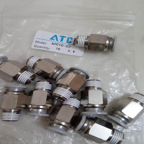 亚德客PC1002外螺纹直通接头APC10-02通用款KQ2H10-02AS