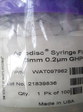WATERS过滤头WAT097962 Syringe Filter, GHP
