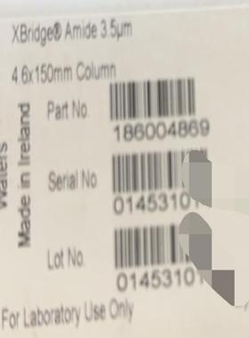 Waters液相色谱柱186004869 BEH Amide 3.5µm, 4.6150 mm