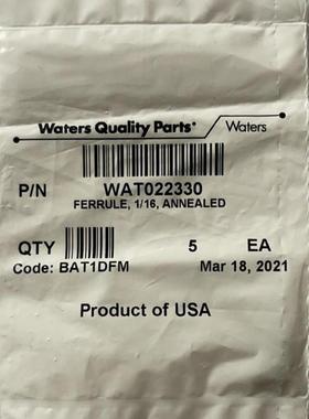 询价Waters沃特世卡套Wat022330 5/包 1/16