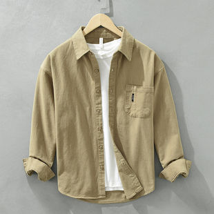 人之初张若昀高风马思纯吴飞飞同款工装衬衫休闲长袖上衣衬衣外套