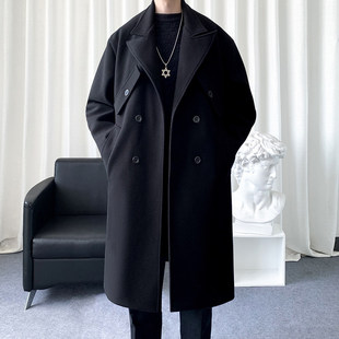 骄阳似我宋威龙林屿森同款长款毛呢大衣秋冬新款中长款风衣服外套