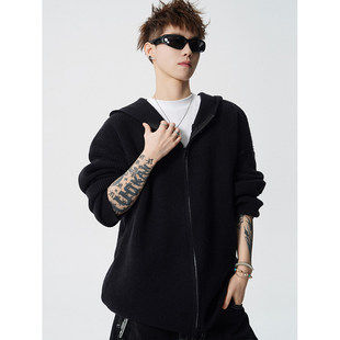 狙击蝴蝶周柯宇李雾陈妍希岑矜同款情侣款拉链针织开衫毛衣服外套